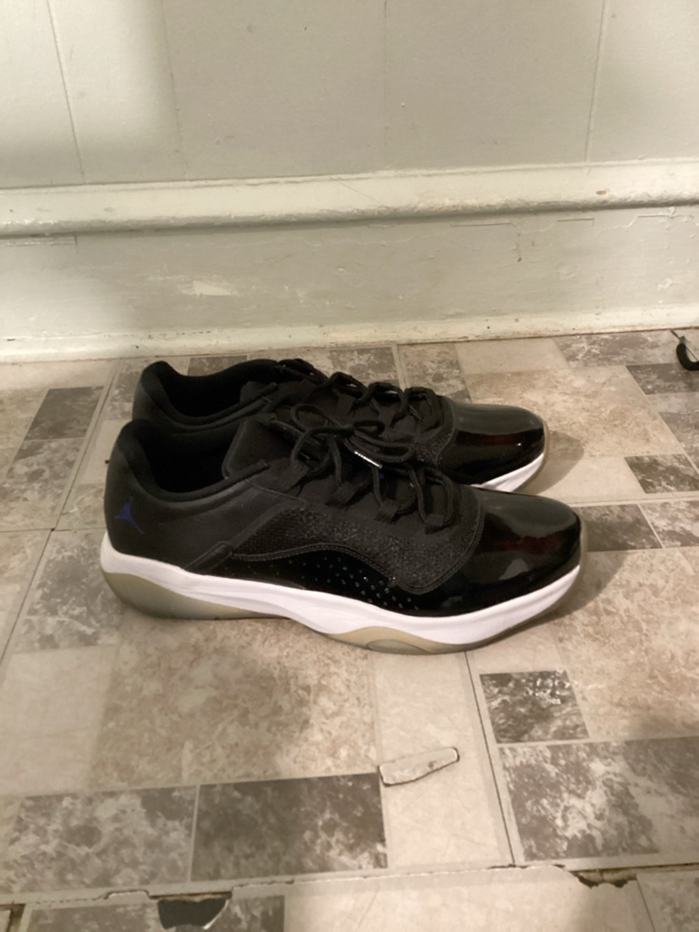 Jordan Low-Profile Sneakers in Black with White Midsole